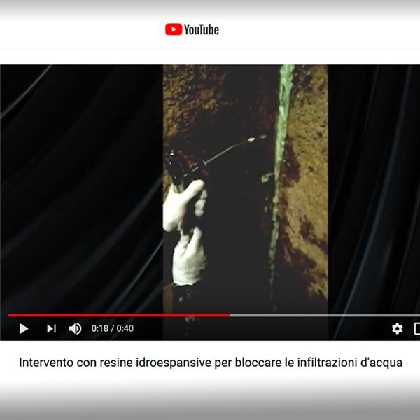intervento con resine idroreattive e idroespansive